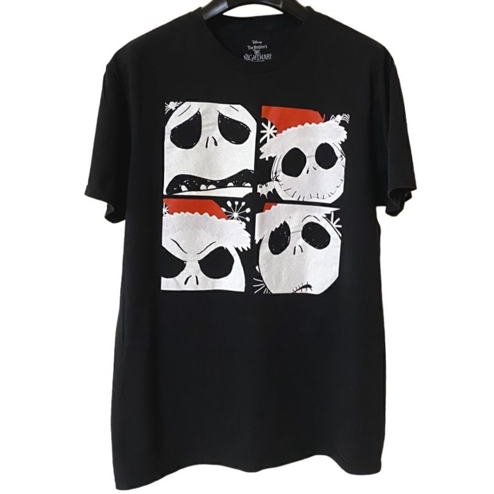 Nightmare Before Christmas Women’s Black Jack Skellington Graphic Shirt Sz L
